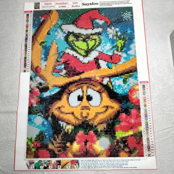 Completed Grinch And Max Diamond Art - Picture 2 of 2